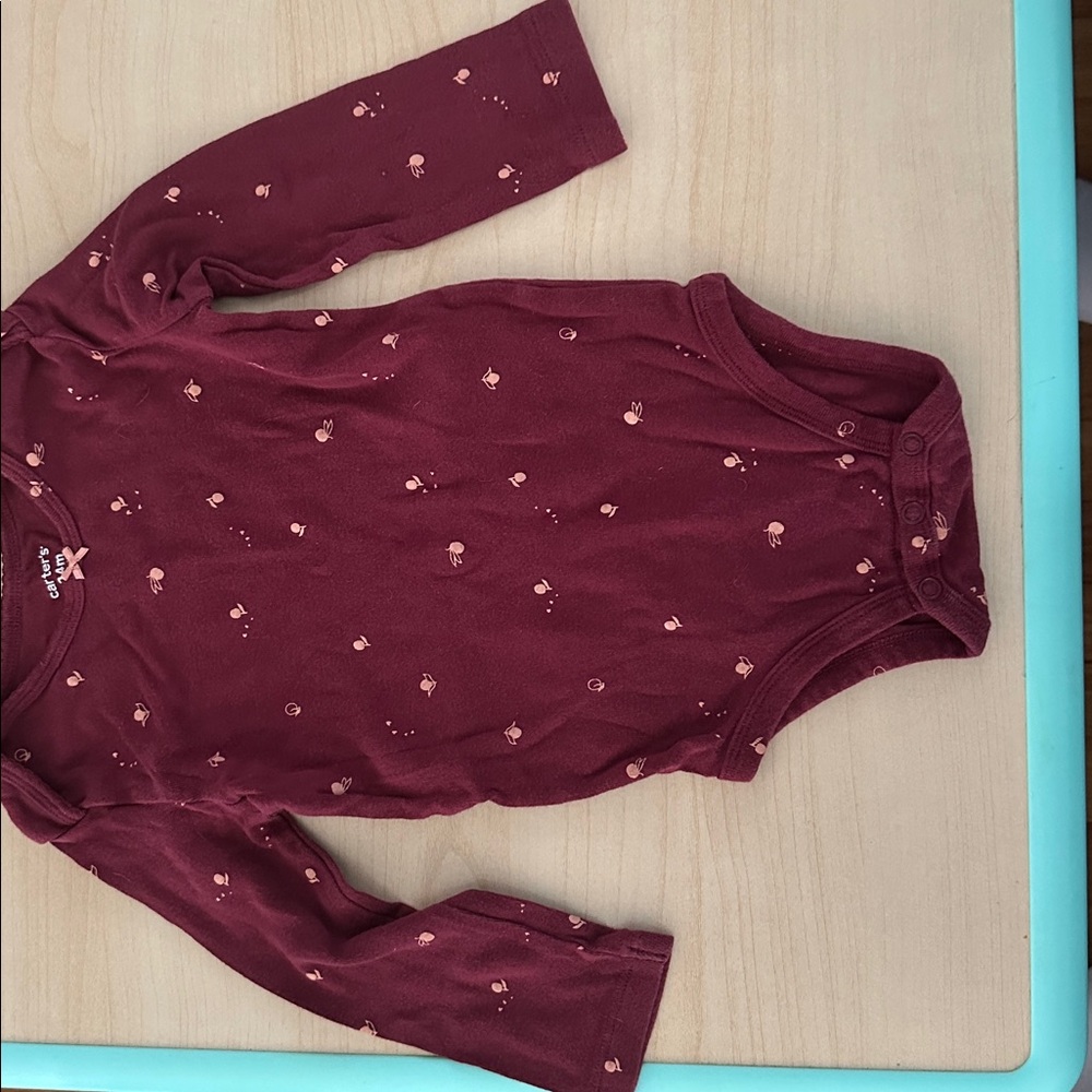 Carter's Maroon Baby Onesie